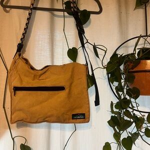 KAVU Brown Crossbody Bag with Black Accents